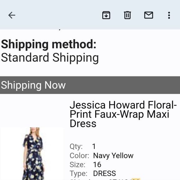 Jessica Howard Floral maxi wrap dress, Size 16, Navy with yellow flowers - Picture 10 of 10